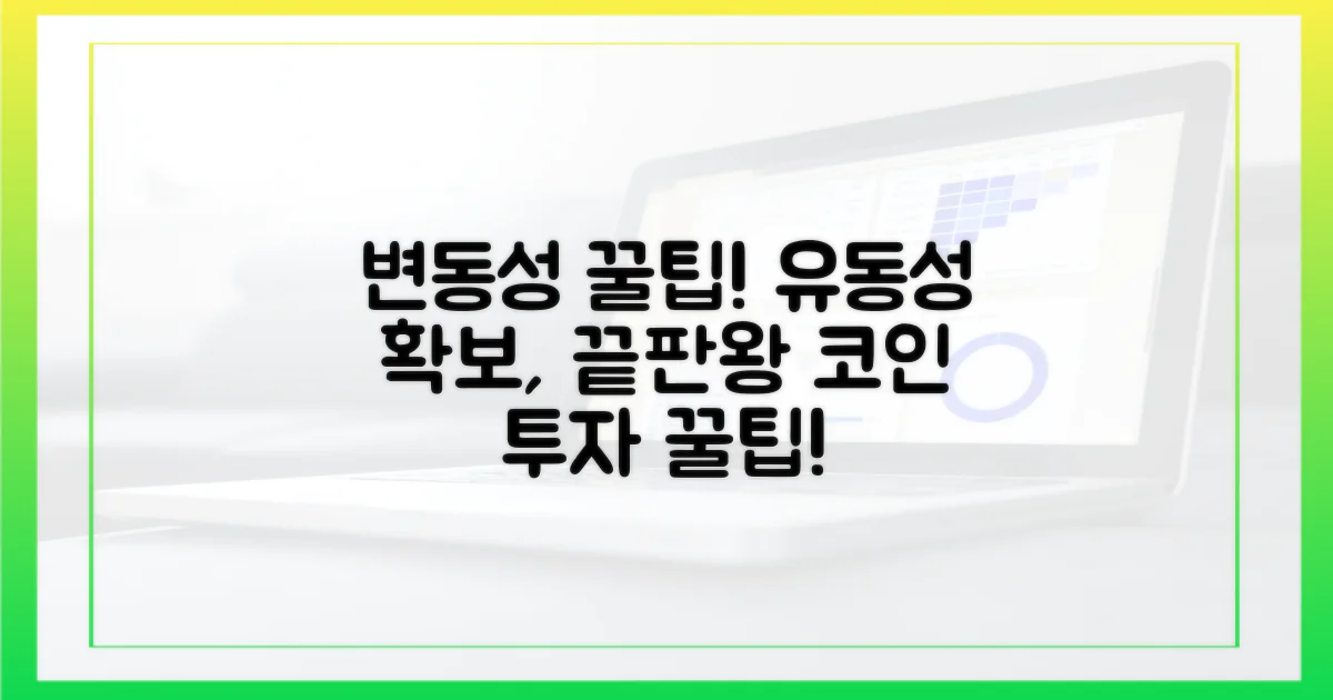 변동성 끝판왕 코인, 유동성 확보 꿀팁!