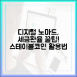디지털 노마드의 삶과 스테이블코인: 세금·환율 스트레스 줄이는 방법