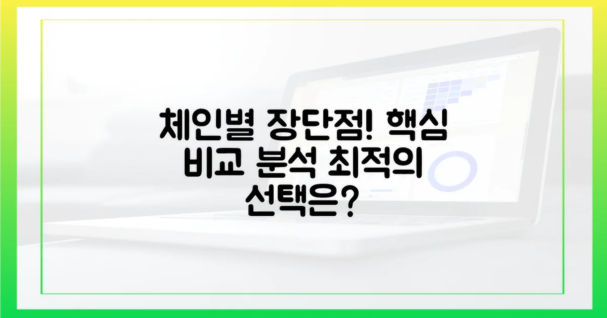 각 체인의 강점과 약점