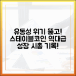 유동성 위기 속에서도 성장: 스테이블코인 시가총액 사상 최고 경신