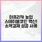 아프리카 농업과 스테이블코인: 소액결제 혁신 사례 분석