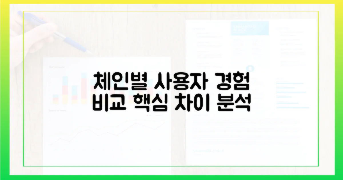 사용자 경험: 각 체인의 차이