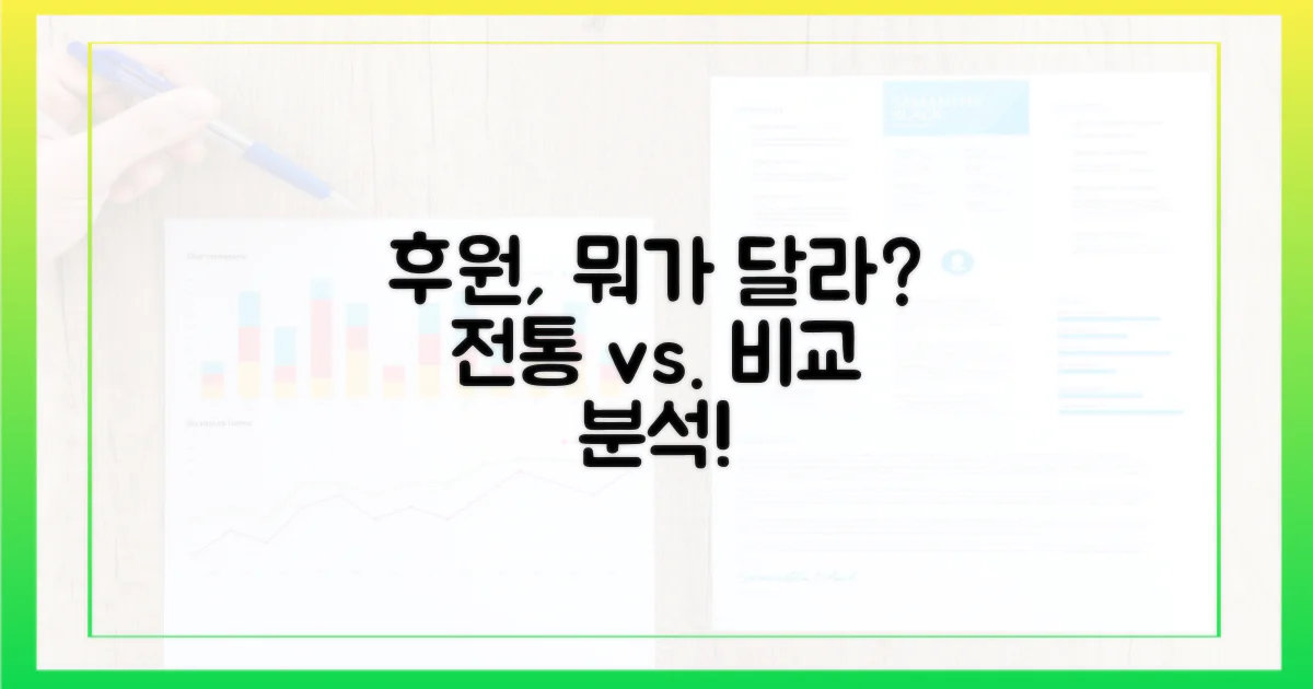 전통 후원과 어떻게 다를까?