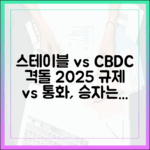 스테이블코인 vs CBDC: 2025 규제·통화정책 교차점에서 승자는 누구인가