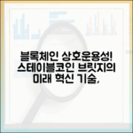 블록체인 상호운용성과 스테이블코인 브리지 기술의 미래
