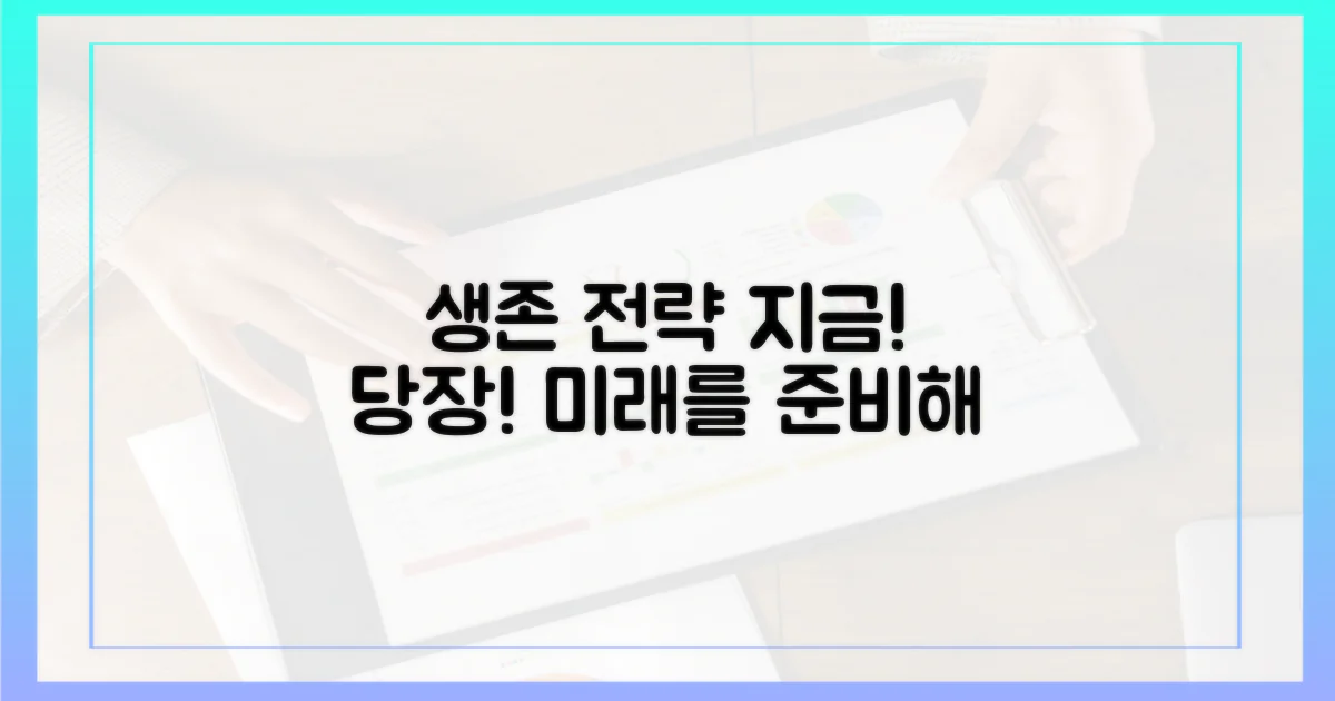 생존 전략, 지금 세우세요