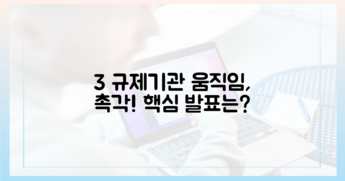 3대 규제기관의 움직임