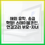 해외 유학 비용 송금, 스테이블코인이 바꾸는 부모와 자녀의 연결고리