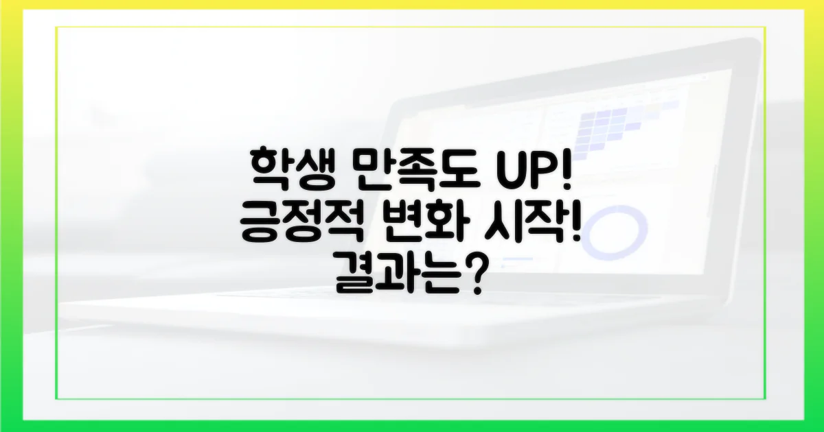 학생 만족도와 긍정적 변화
