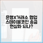 은행과 가상자산거래소 협업, 스테이블코인 기반 송금 서비스 준비 중?
