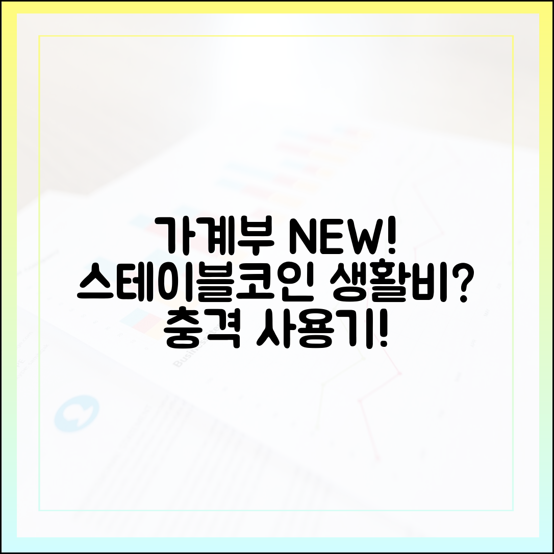 가계부에 등장한 새로운 항목: 스테이블코인 생활비 사용기