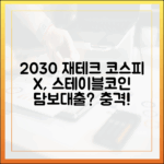 2030 세대 재테크, 코스피 대신 스테이블코인 담보대출?