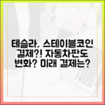 테슬라가 스테이블코인 결제를 도입한다면 자동차 산업은 어떻게 변할까