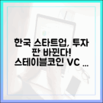 한국 스타트업 투자 생태계, 스테이블코인 VC 펀딩의 등장