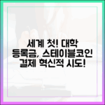 세계 대학 등록금 납부, 스테이블코인으로 진행되는 첫 사례