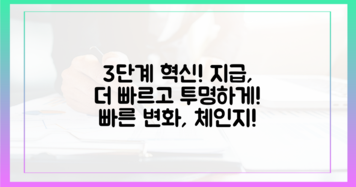 3단계 지급 혁신: 더 빠르고 투명하게
