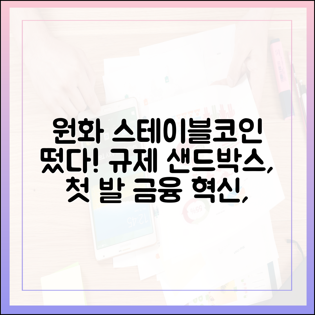금융당국의 규제 샌드박스, 한국형 원화 스테이블코인 출발선