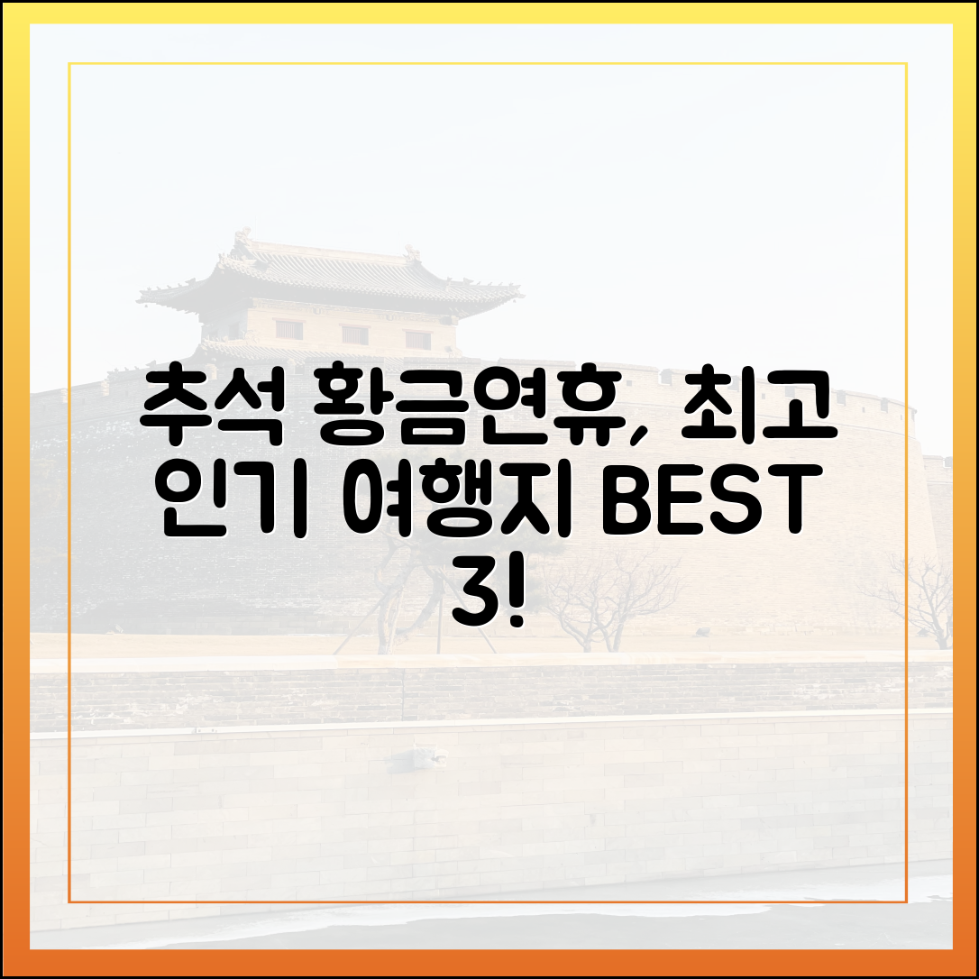 추석 황금연휴, 한국인 여행 어디로 갈까요?