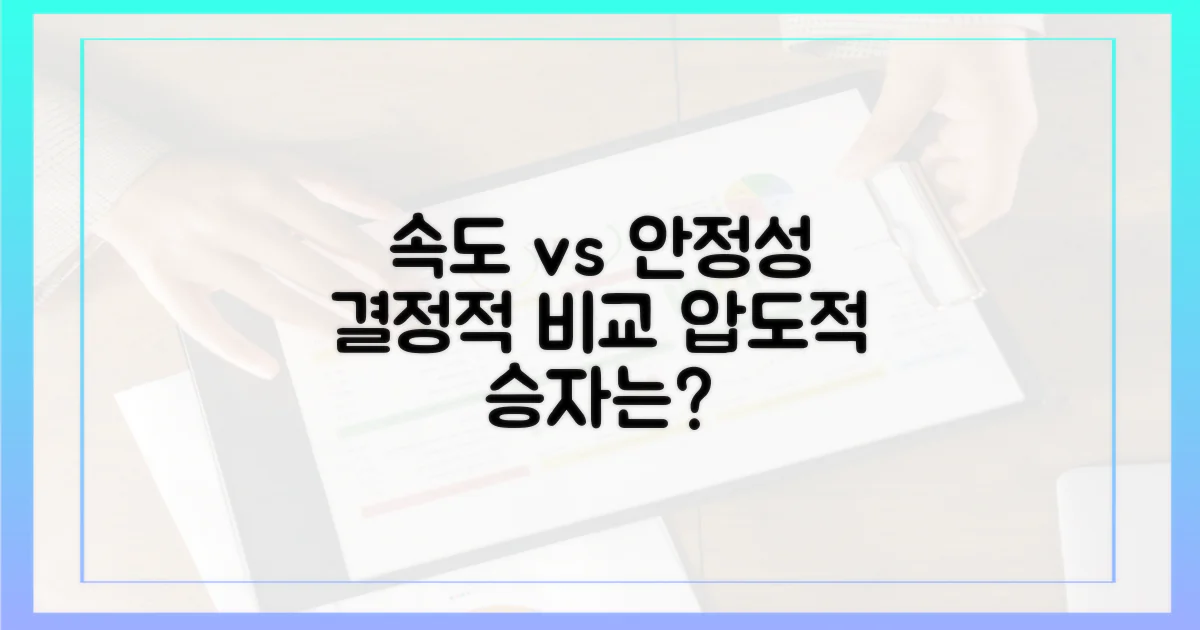 속도와 안정성 비교