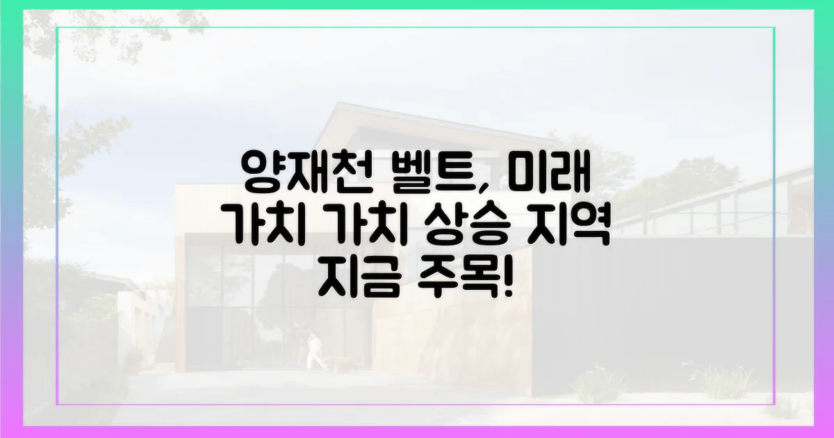 미래 가치, 양재천 벨트를 보다