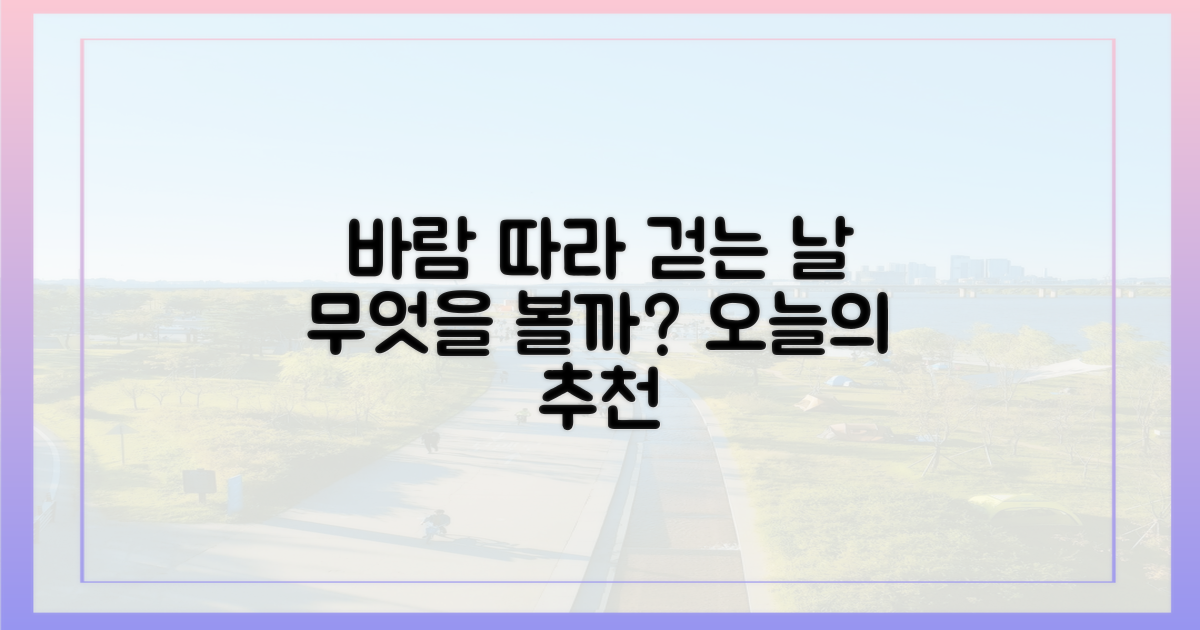 바람 따라 걷는 하루, 무엇을 볼까?