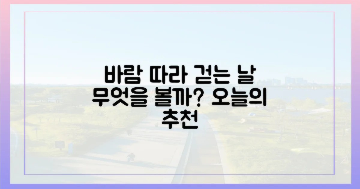 바람 따라 걷는 하루, 무엇을 볼까?
