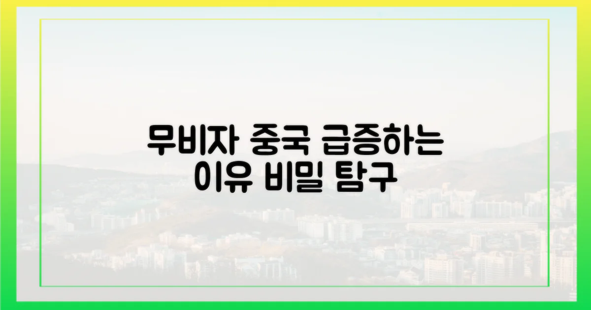 무비자 중국, 급증 이유 탐구
