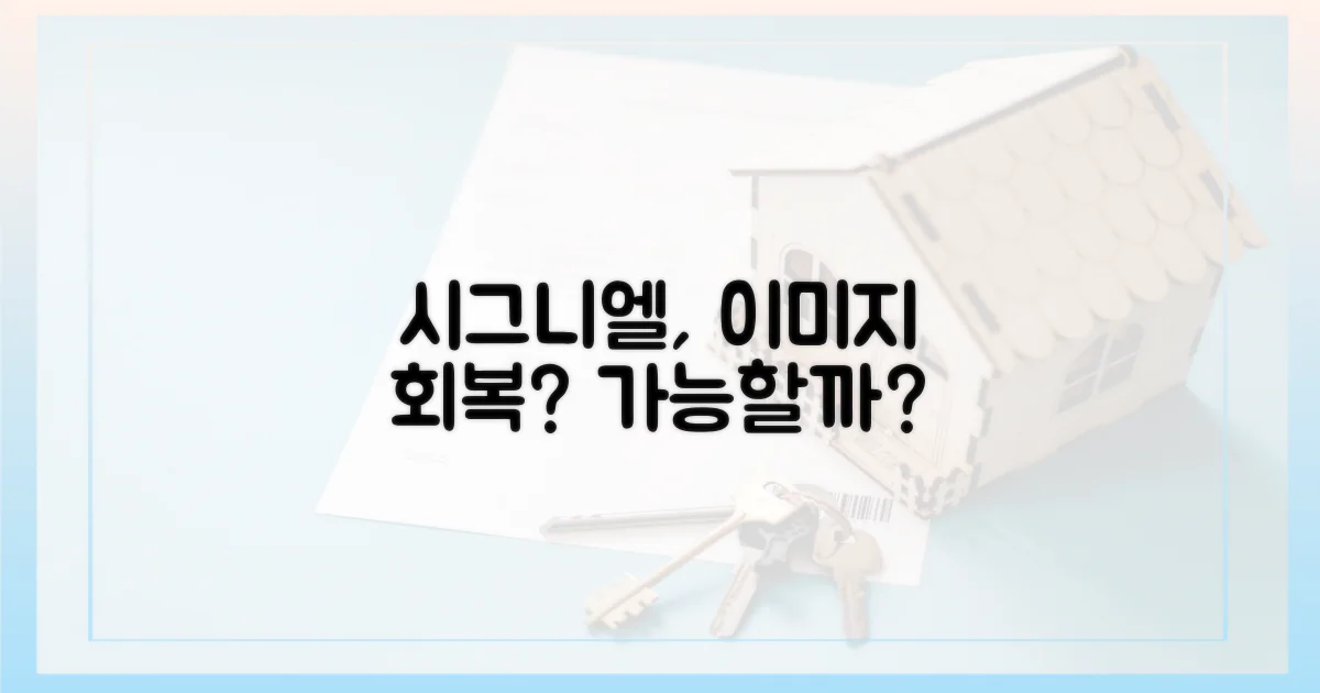 시그니엘, 이미지 회복 가능할까?