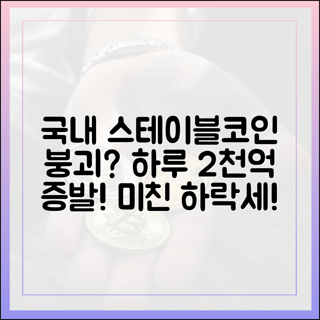 믿기 힘든 국내 스테이블코인, 하루 거래 2천억 원대로 뚝!
