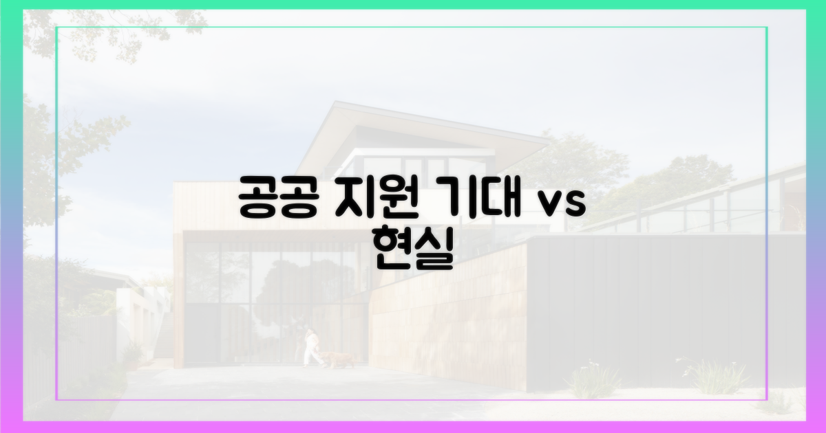 공공 지원, 기대와 현실
