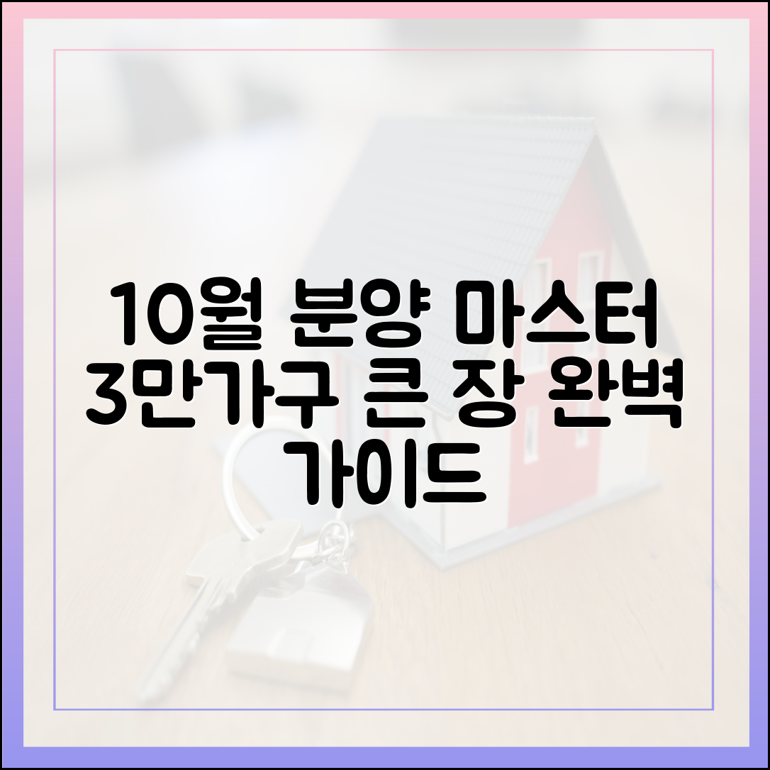10월 분양 마스터: 3만가구 '큰 장' 완벽 가이드