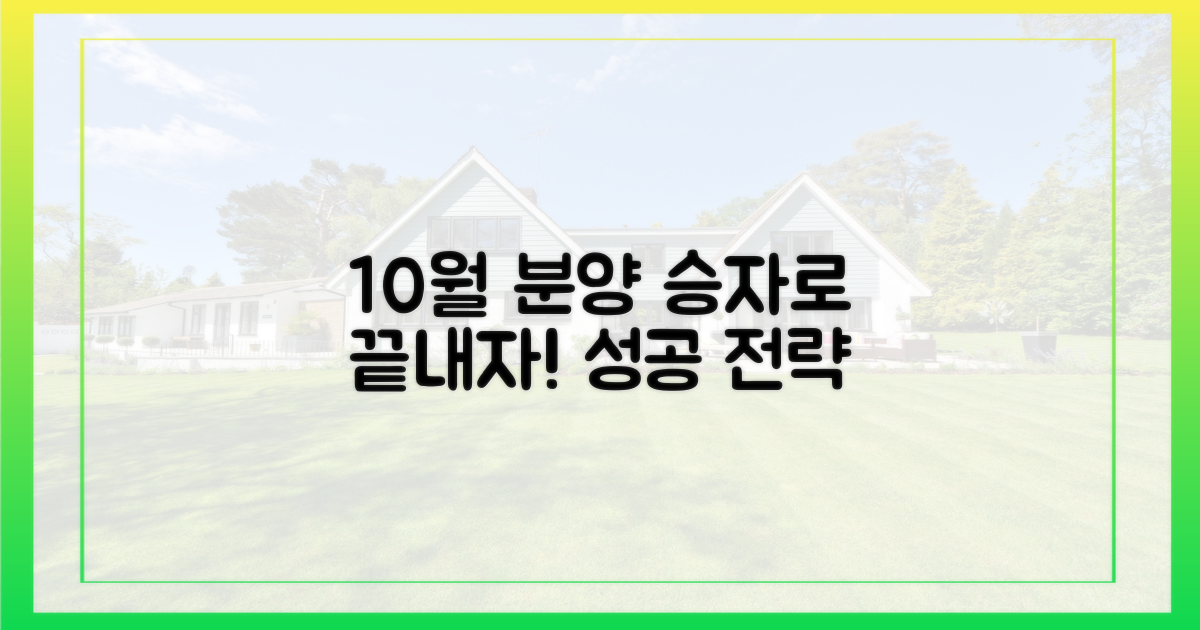 10월 분양, 승자로 끝내세요!