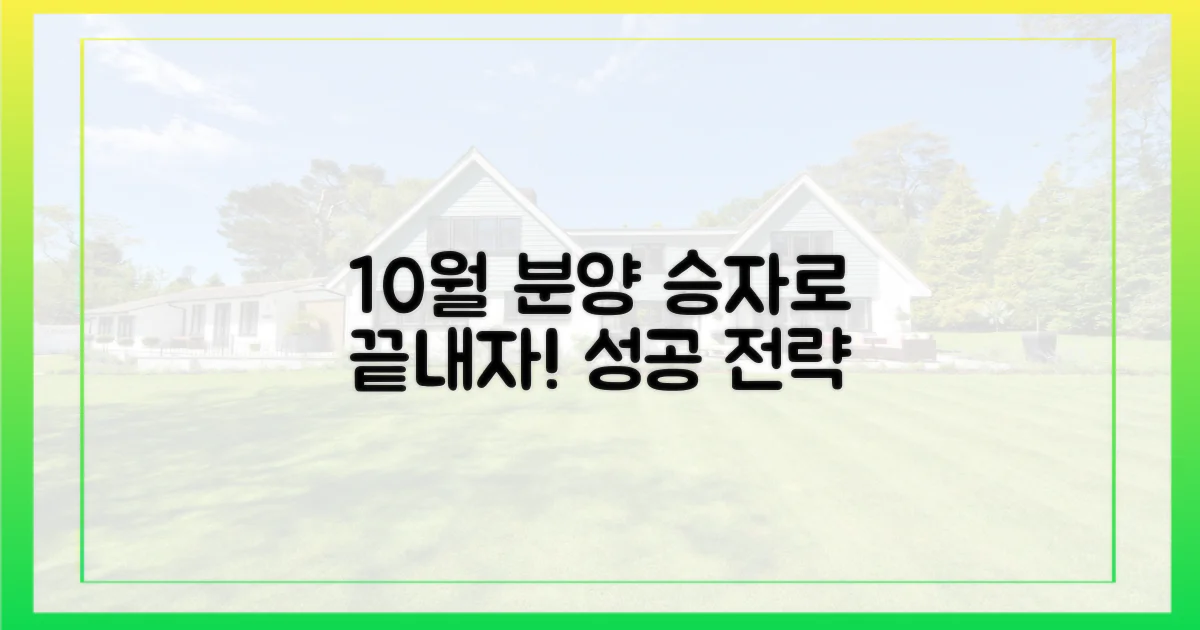 10월 분양, 승자로 끝내세요!