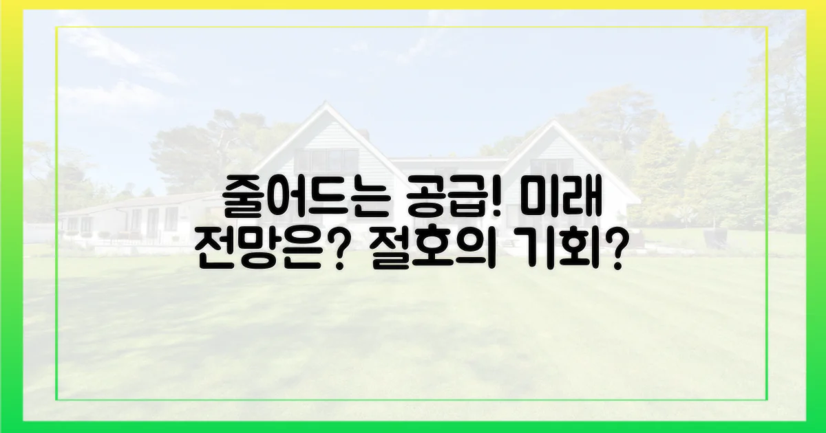 줄어드는 공급, 미래 전망은?