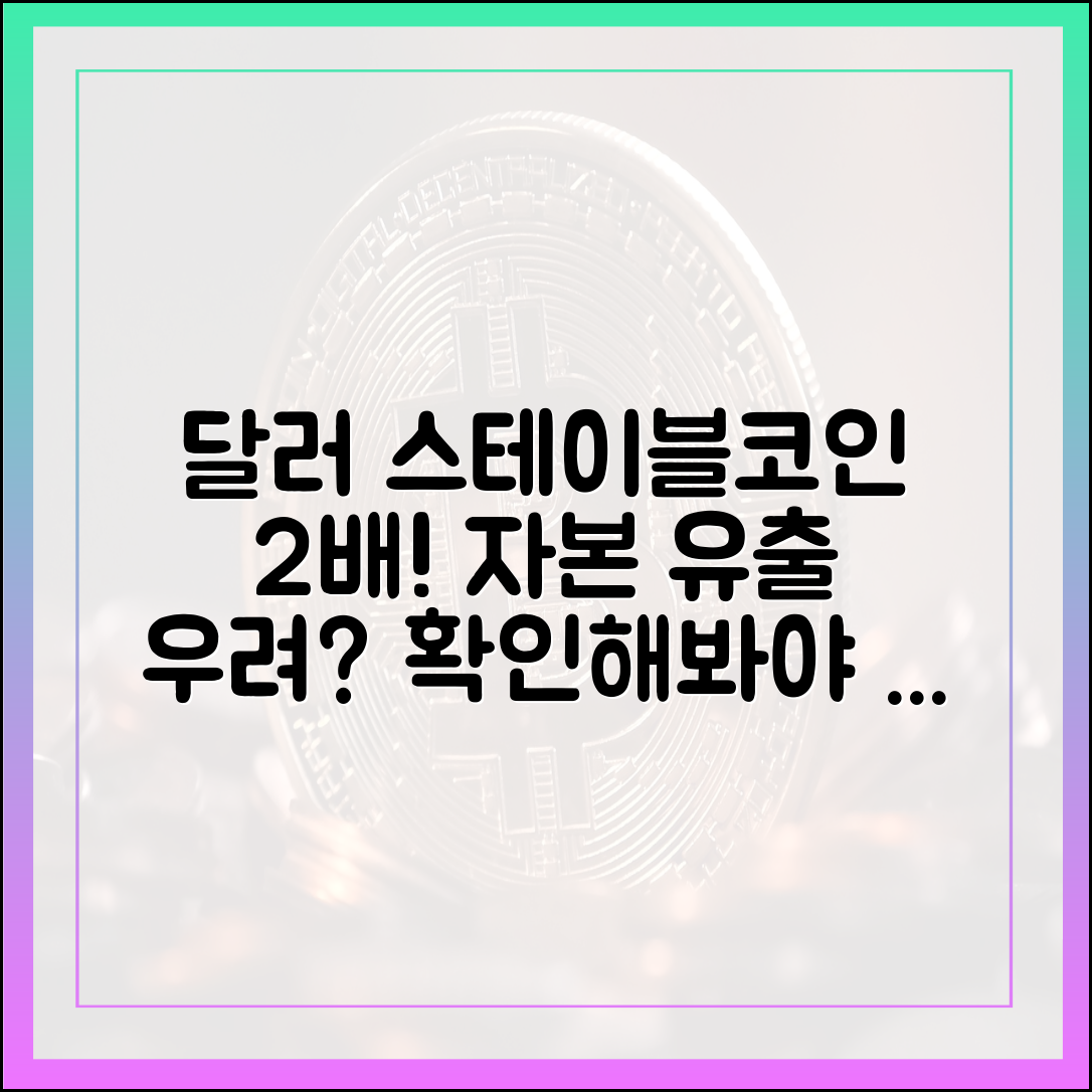 국내 달러 스테이블코인 2배 증가, 자본 유출 걱정될까요?