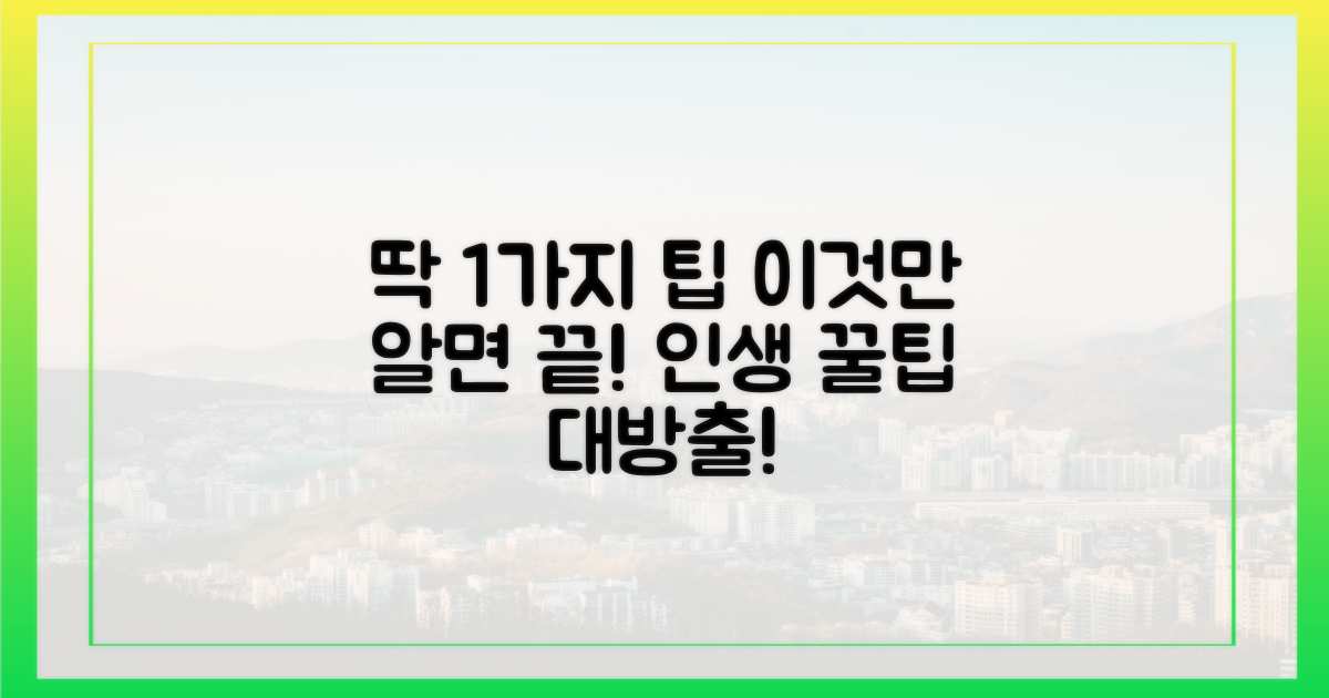 1가지 특별 팁