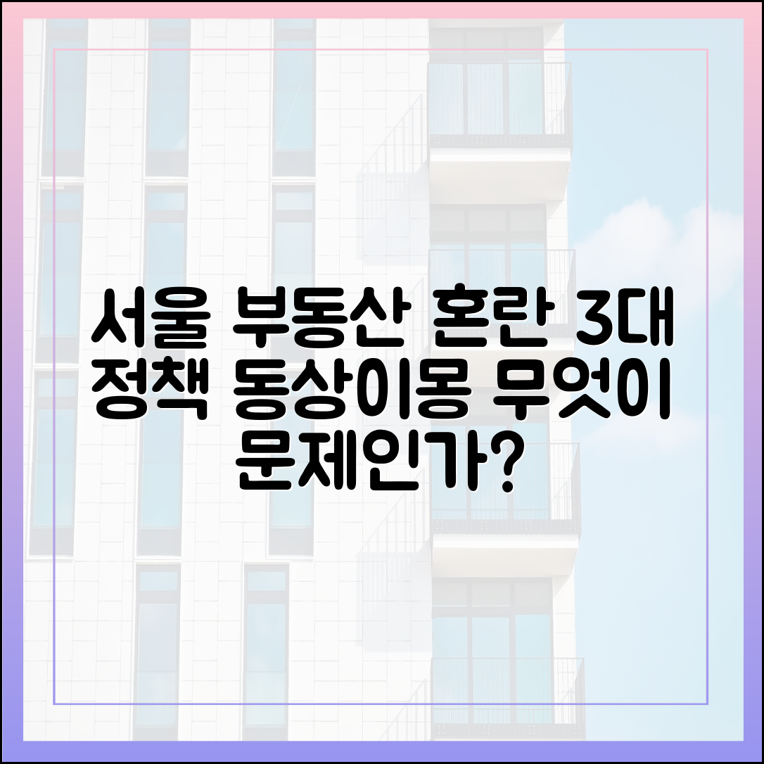 서울 부동산정책 '동상이몽' 3대 혼란