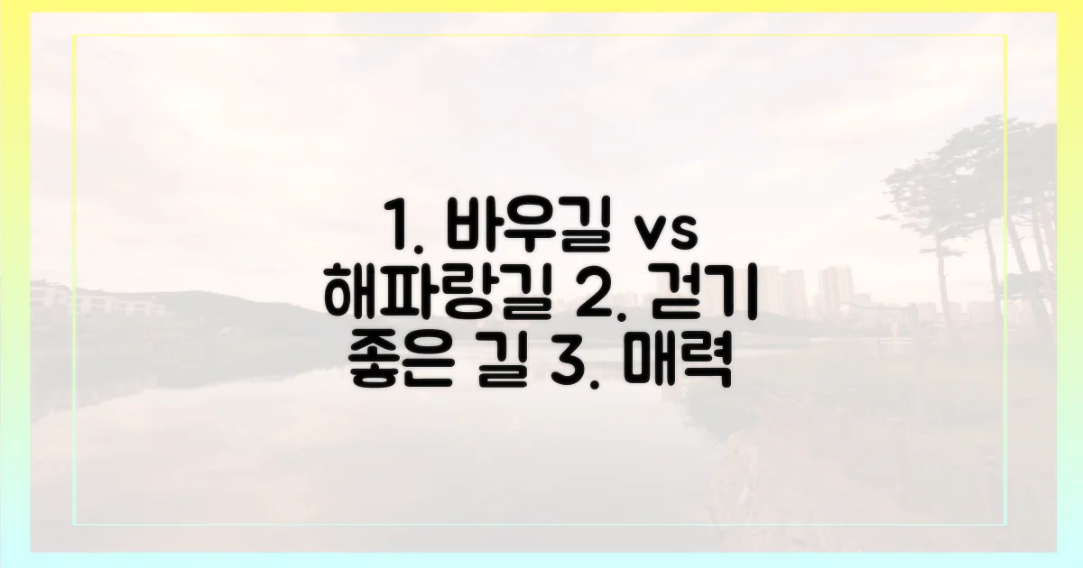 바우길 vs 해파랑길, 매력 비교