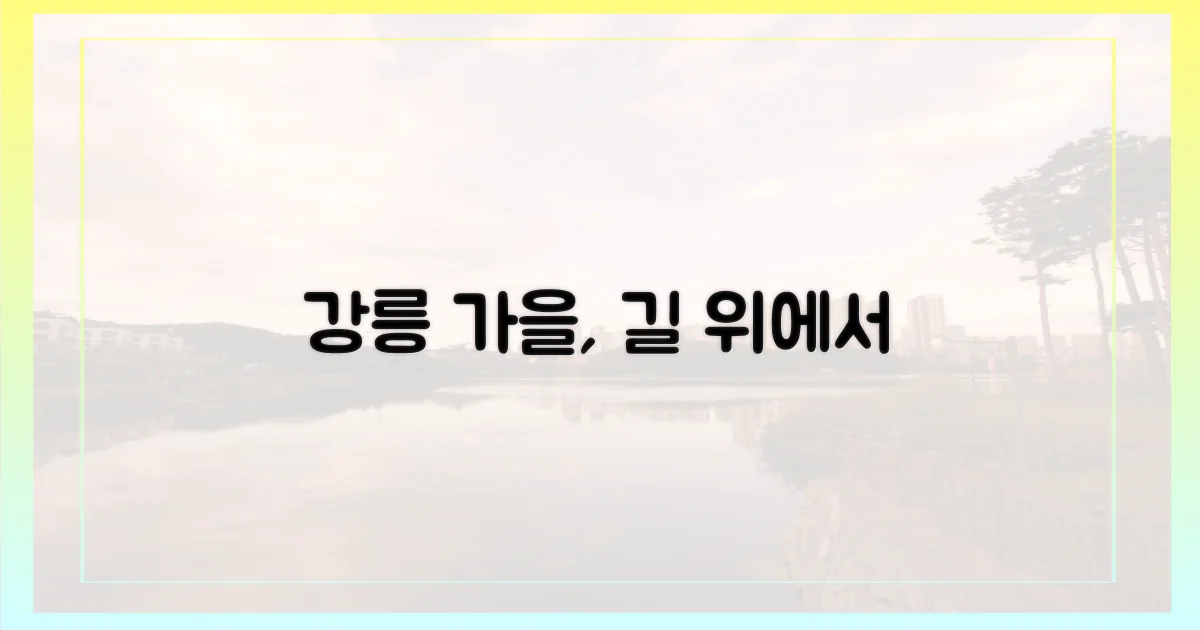 강릉의 가을, 길 위에서 만나다