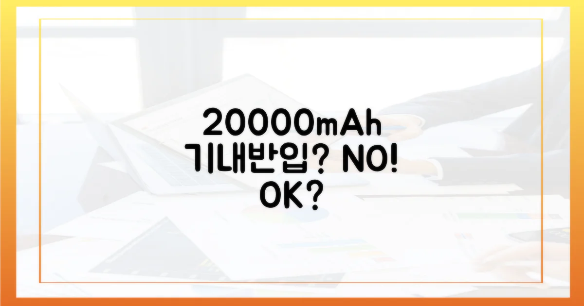 20000mAh 보조배터리, 기내 반입 가능?