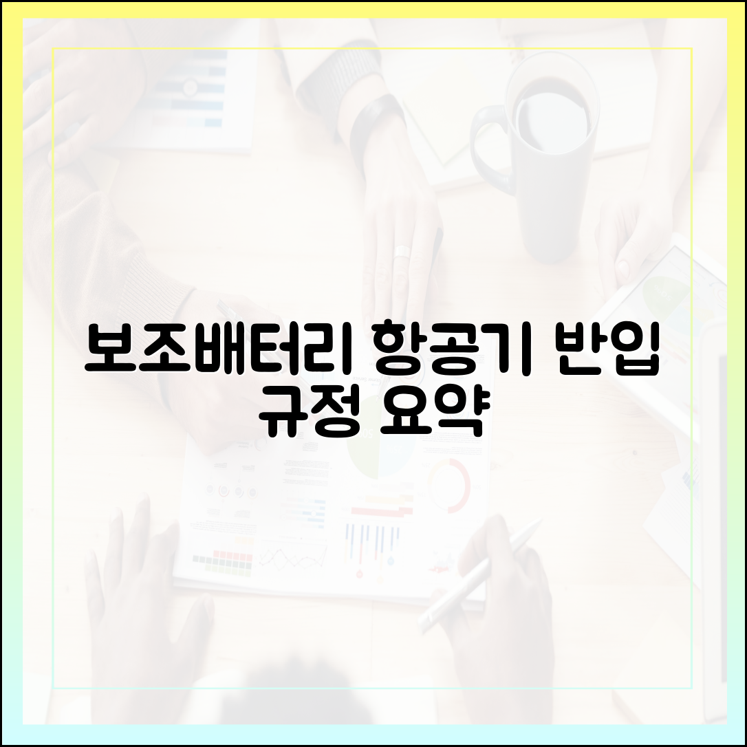 최신 정보 기반, 보조배터리 항공기 반입 규정 핵심 요약