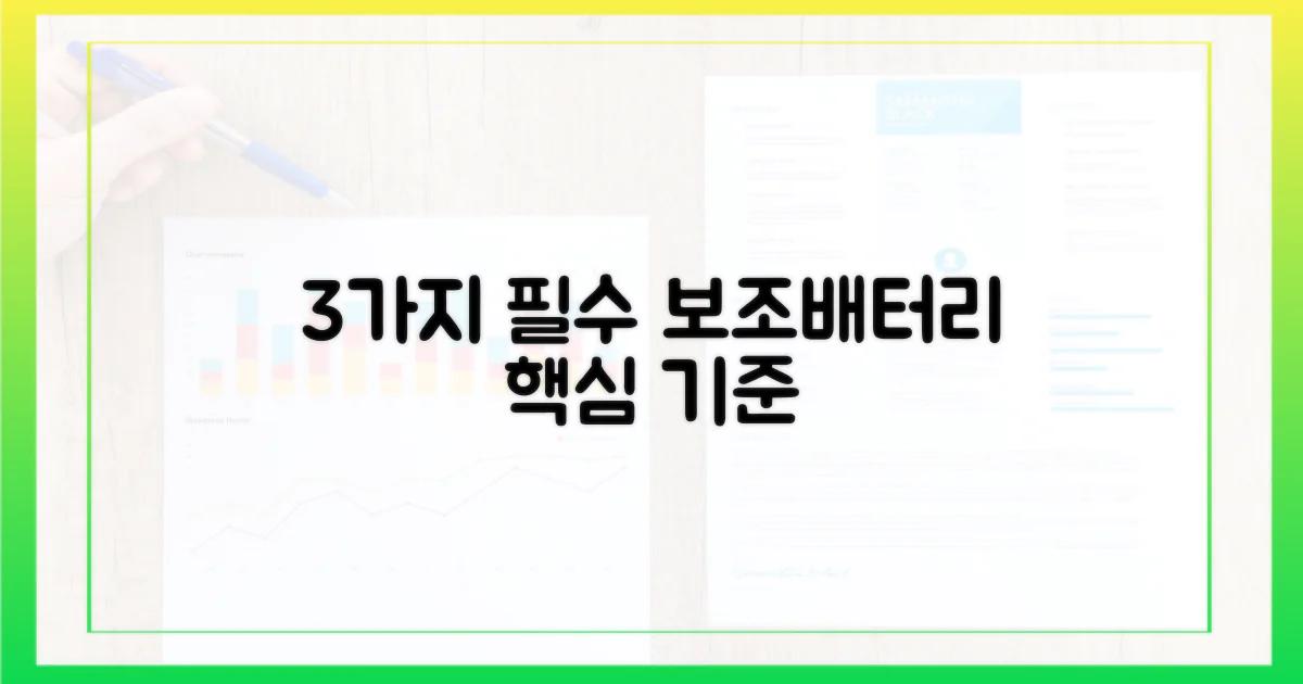3가지 보조배터리 기준
