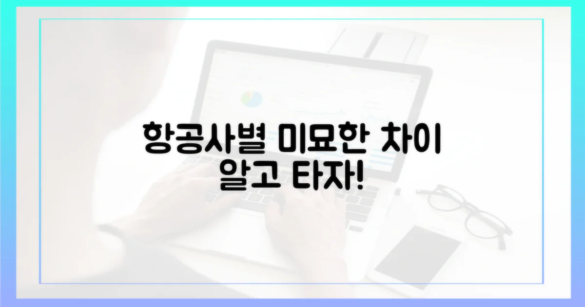 항공사별 미묘한 차이