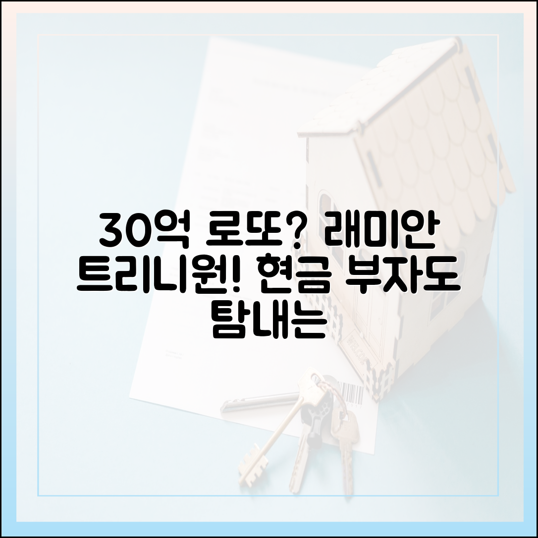 현금부자만? 30억 로또 래미안 트리니원!