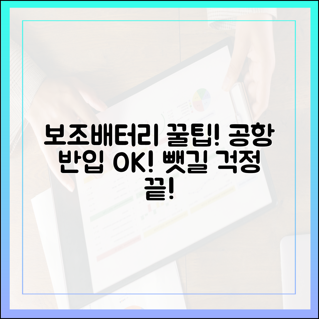 여행필수품 보조배터리, 공항에서 뺏기지 않는 꿀팁 총정리