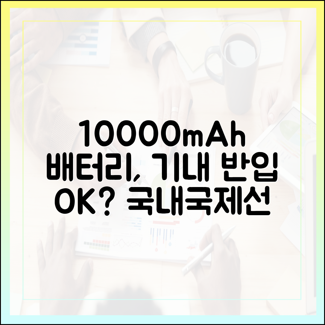 10000mAh 보조배터리 기내 반입, 국내선과 국제선 규정이 다를까?