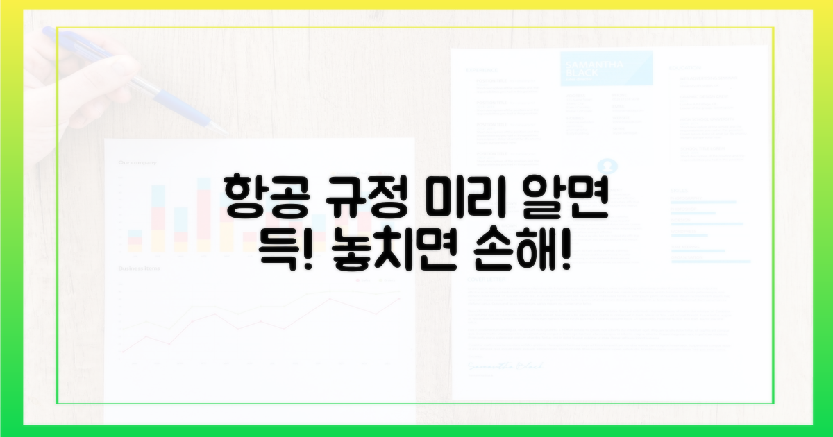 항공사 규정, 미리 파악하세요