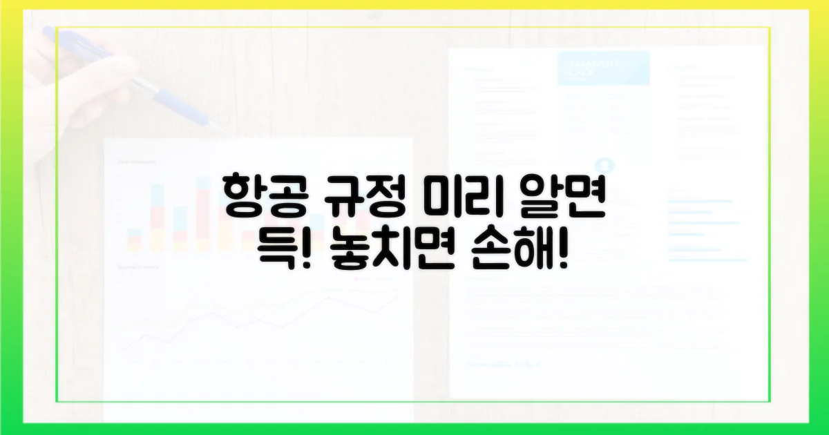 항공사 규정, 미리 파악하세요