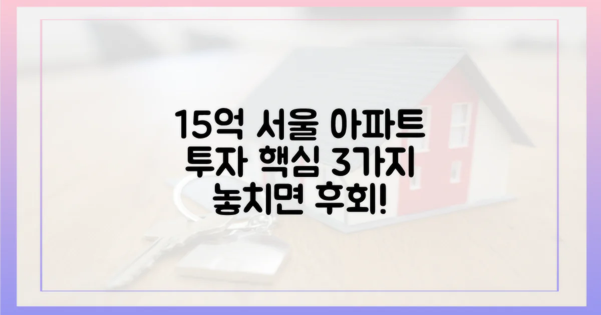 15억 서울 아파트 3가지 투자 포인트