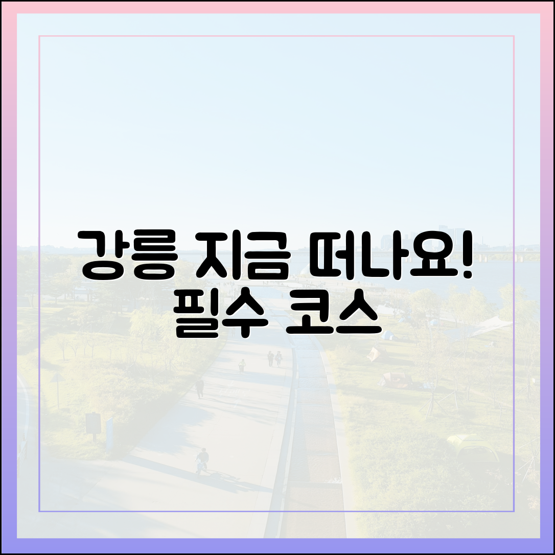 강릉, 지금 떠나볼까요?